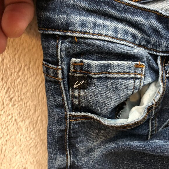 KanCan Women's Jeans Size 3/25 26x25 Measured Mid Rise Skinny Blue Denim - Picture 12 of 16